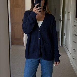 J. crew navy cardigan